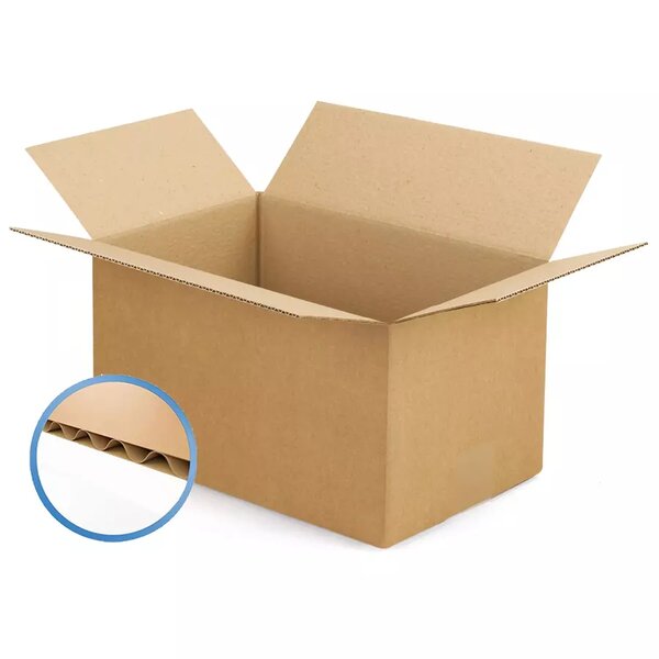 Caisses carton – (20) Simple cannelure brun 30x40x16 cm – Bulteau Systems