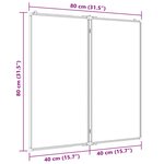 Tableau magnétique panneau écriture école maison bureau pliable 80 x 80 x 1 7 cm aluminium 02_0045532