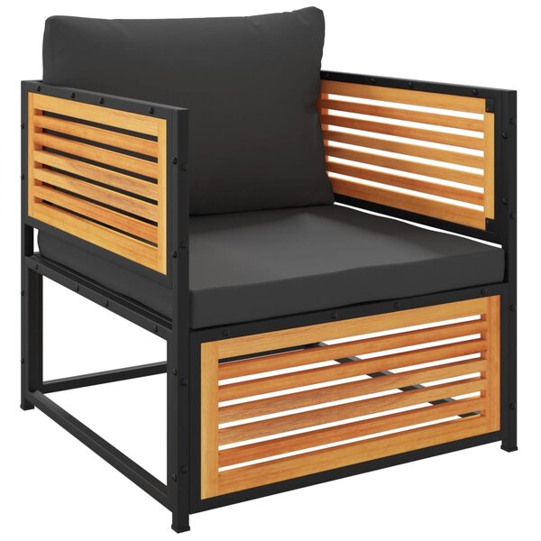 vidaXL Chaise de jardin avec coussins bois massif d'acacia
