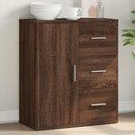 vidaXL Buffet chêne marron 60x31x70 cm bois d'ingénierie
