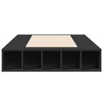 vidaXL Cadre de lit noir 90x190 cm bois d'ingénierie