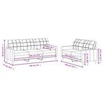vidaXL Ensemble de canapés 2 Pièces avec coussins Rouge bordeaux Tissu