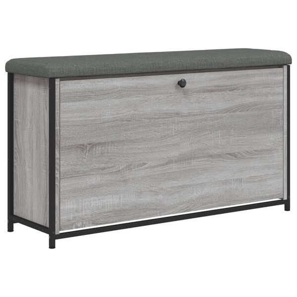 vidaXL Banc à chaussures tiroir rabattable sonoma gris 102x32x56 cm