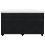vidaXL Sommier à lattes de lit avec matelas Noir 120x200 cm Velours