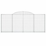 vidaXL Paniers à gabions arqués 12 Pièces 300x30x120/140 cm fer galvanisé