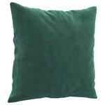 vidaXL Canapé 3 places avec oreillers vert foncé 180 cm velours