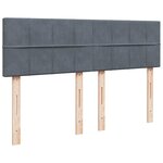 vidaXL Sommier à lattes de lit et matelas Gris foncé 160x200cm Velours