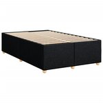 vidaXL Sommier à lattes de lit avec matelas noir 120x190 cm tissu