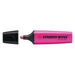 Surligneur boss original rechargeable pointe biseautée 2-5 mm lilas x 10 stabilo