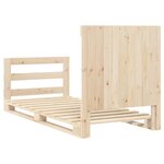 vidaXL Cadre de lit sans matelas avec tête de lit 90x200 cm