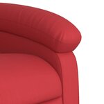 vidaXL Fauteuil inclinable de massage électrique rouge similicuir