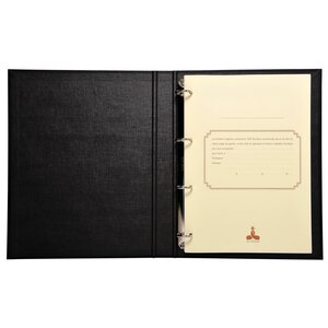Reliure Standard Avec Recharge 297x210 Livre D'inventaire 100 Feuillets Foliotés 80g + Garde - Noir - Le Dauphin