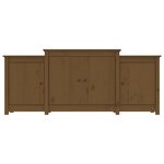 vidaXL Buffet Marron miel 164x37x68 cm Bois massif de pin