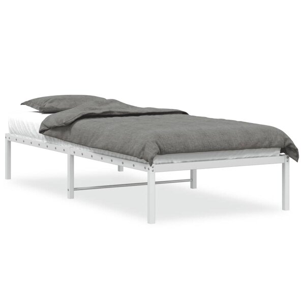 vidaXL Cadre de lit métal blanc 90x190 cm