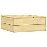vidaXL Salon de jardin 4 Pièces avec coussins bois de pin imprégné