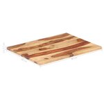 vidaXL Dessus de table Bois solide 25-27 mm 60x80 cm