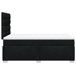 vidaXL Sommier à lattes de lit avec matelas Noir 120x200 cm Tissu