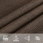 vidaXL Voile d'ombrage 160 g/m² Marron 3 5x3 5x4 9 m PEHD