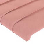 vidaXL Cadre de lit avec tête de lit Rose 200x200 cm Velours