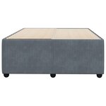 vidaXL Cadre de lit Gris foncé 120x200 cm Velours