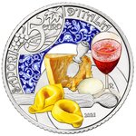 Pièce de monnaie 5 euro Italie 2021 BU – Tortellini et Lambrusco