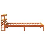 vidaXL Cadre de lit avec tête de lit cire marron 75x190 cm bois de pin
