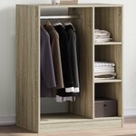 vidaXL Garde-robe noir 77x48x102 cm bois d'ingénierie