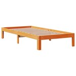 vidaXL Cadre de lit sans matelas cire marron 90x190 cm bois pin massif