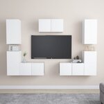 vidaXL Ensemble de meubles TV 7 Pièces Blanc Bois d'ingénierie