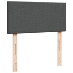 vidaXL Sommier à lattes de lit et matelas Gris foncé 90x190 cm Tissu