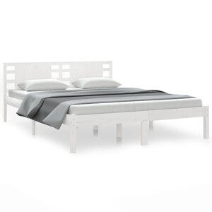 vidaXL Cadre de lit sans matelas blanc 120x200 cm bois de pin massif