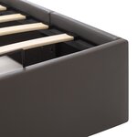vidaXL Cadre de lit à rangement hydraulique Gris Similicuir 100x200 cm