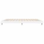 vidaXL Cadre de lit blanc brillant 180x200 cm bois d'ingénierie