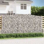 vidaXL Paniers à gabions arqués 2 Pièces 400x50x200/220 cm Fer galvanisé