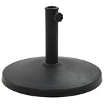 vidaXL Socle rond de parasol Polyrésine 10 kg Noir