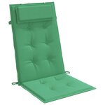 vidaXL Coussins de chaise à dossier haut lot de 2 vert tissu oxford