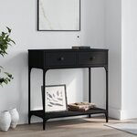vidaXL Table console noir 75x34 5x75 cm bois d'ingénierie