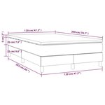 vidaXL Sommier à lattes de lit avec matelas Noir 120x200 cm Tissu