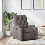 vidaXL Fauteuil inclinable Taupe Tissu