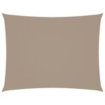 vidaXL Voile de parasol tissu oxford rectangulaire 4x6 m taupe