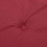 vidaXL Coussins de chaise à dossier haut lot de 2 rouge bordeaux