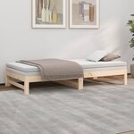 vidaXL Lit coulissant 2x(100x200) cm Bois de pin massif