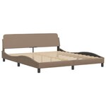 vidaXL Lit avec matelas cappuccino 180x200 cm similicuir