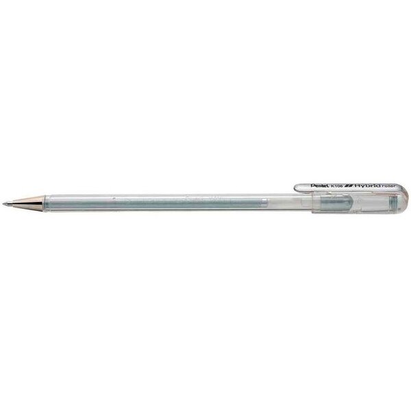 Roller encre gel métallique hybrid roller k108 argent pentel