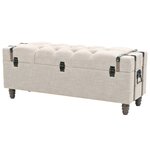 vidaXL Ensemble de bancs de rangement 3 Pièces Bois massif et acier