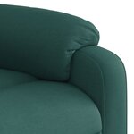 vidaXL Fauteuil de massage inclinable électrique Vert foncé Tissu