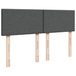 vidaXL Sommier à lattes de lit avec matelas Gris foncé 160x200cm Tissu