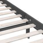 vidaXL Cadre de lit Gris Bois de pin massif 120x200 cm