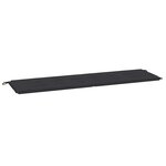 vidaXL Coussin de banc de jardin noir 180x50x4 cm tissu oxford