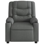 vidaXL Fauteuil inclinable électrique Gris foncé Tissu